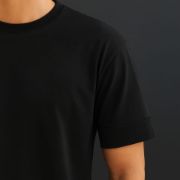 Erkek Basic Oversize Double Face Kumaş Kısa Kollu Tshirt resmi